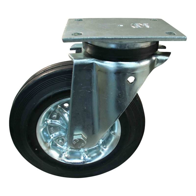 roulette pivotante 200mm série 02 ᠆ 14 montage de la plaque palier lisse