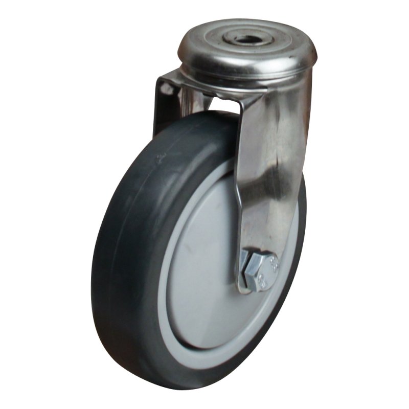 roulette pivotante 125mm serie 19 ᠆ 30 trou pour boulon roulement à billes