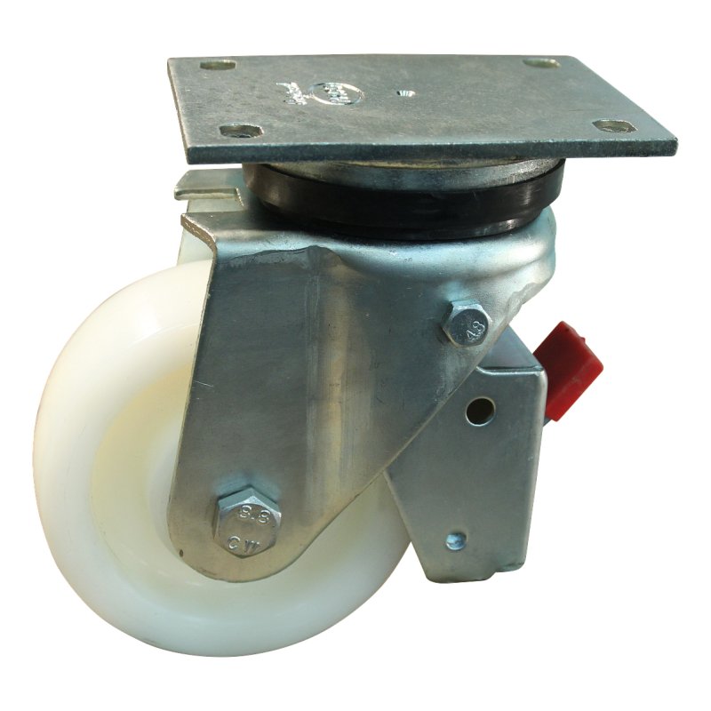 roulette pivotante avec frein 160mm serie 33 ᠆ 14 montage de la plaque palier lisse
