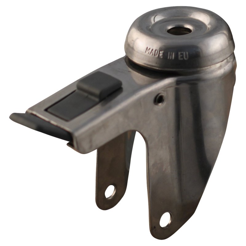 roulette pivotante avec frein 100mm serie 68 ᠆ 37 trou pour boulon palier lisse
