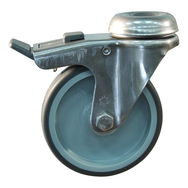 roulette pivotante avec frein 50mm serie 68 ᠆ 37 trou pour boulon palier lisse
