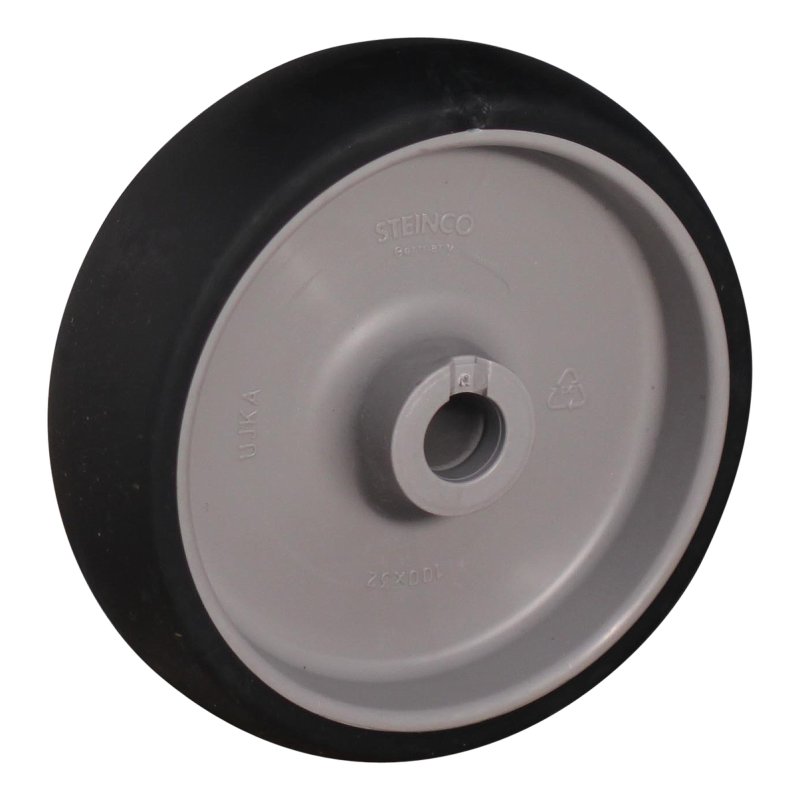 roulette pivotante avec frein 100mm serie 66 ᠆ 37 montage de la plaque palier lisse