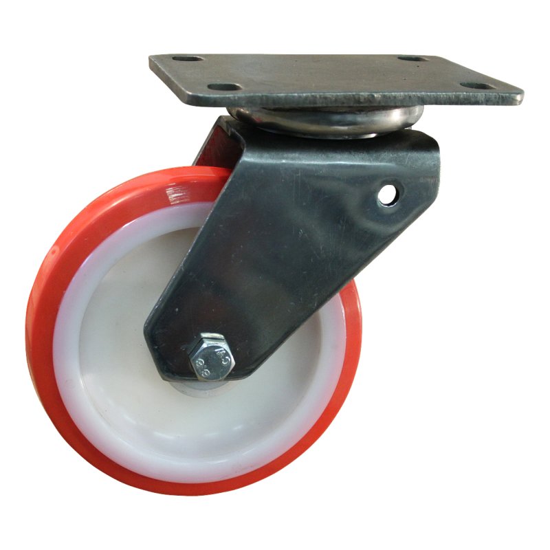 roulette pivotante 175mm série 27 ᠆ 32 montage de la plaque roulement à aiguilles éxécution inox