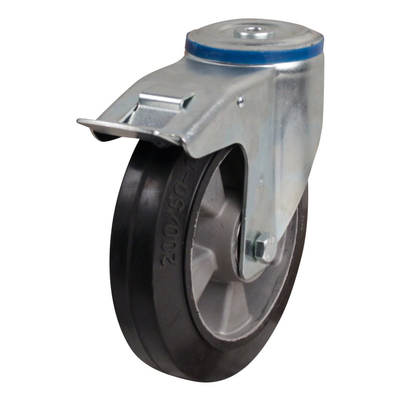 roulette pivotante avec frein 100mm série 10 ᠆ 15 trou pour boulon roulement à billes