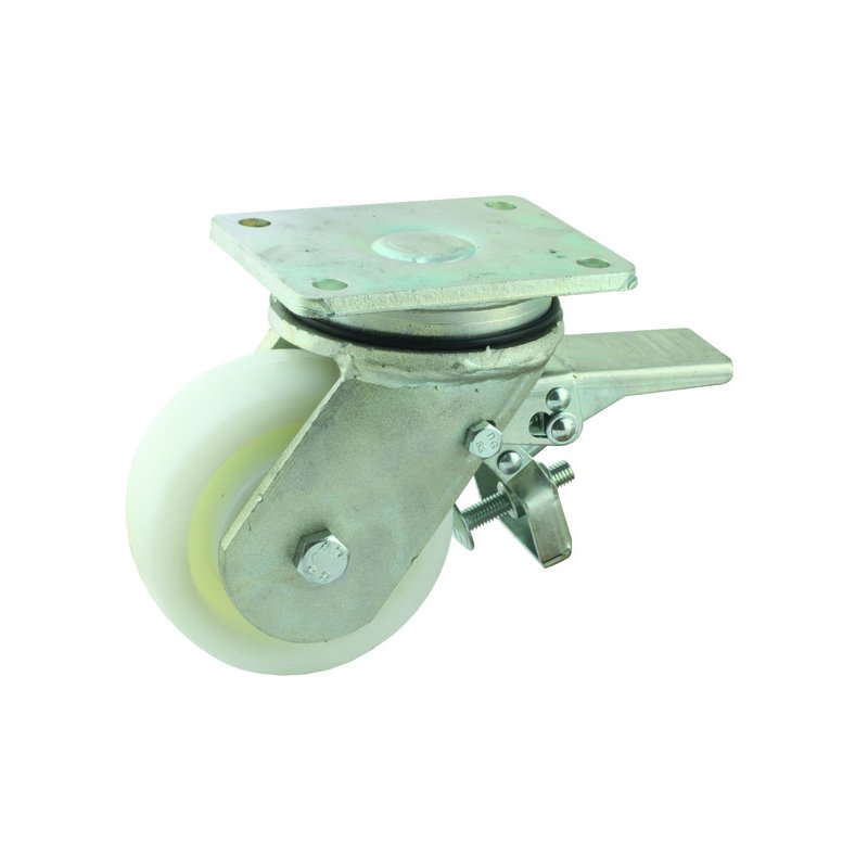roulette pivotante avec frein 125mm serie 33 ᠆ 22 montage de la plaque roulement à billes