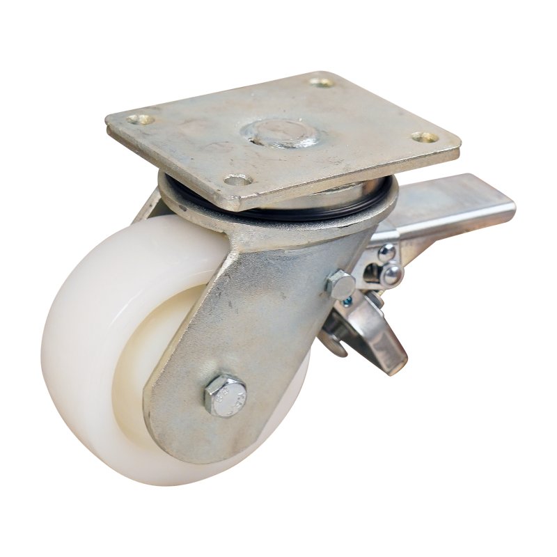roulette pivotante avec frein 160mm serie 33 ᠆ 22 montage de la plaque roulement à billes