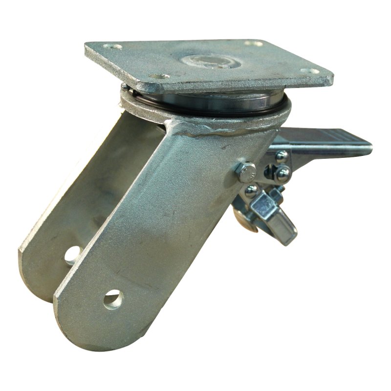roulette pivotante avec frein 200mm serie 33 ᠆ 22 montage de la plaque roulement à billes