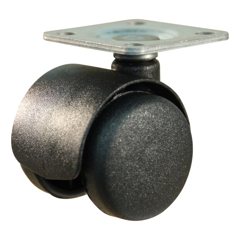 roulette pivotante 40mm série 65 - 68 montage de la plaque palier lisse