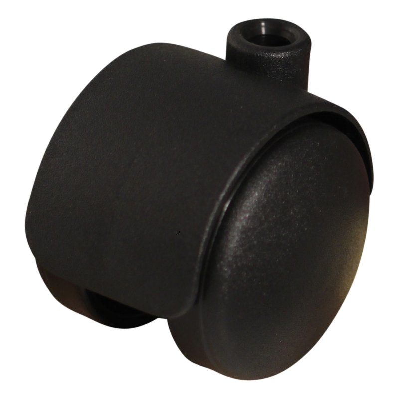 roulette pivotante 50mm série 65 - 68 gladde stift voor kunststof huls palier lisse