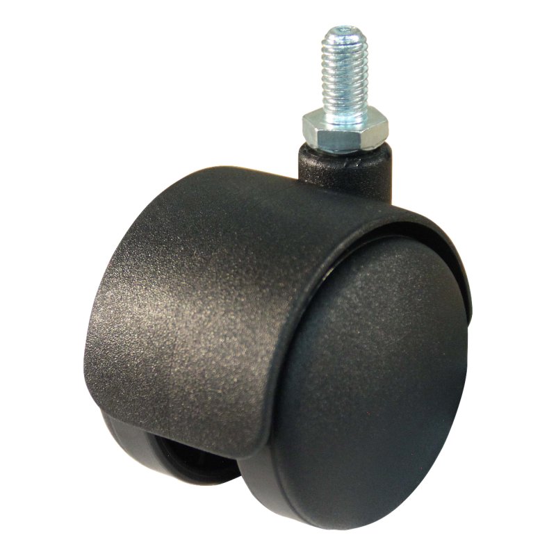 roulette pivotante 50mm série 65 - 68 draadstift M8 palier lisse