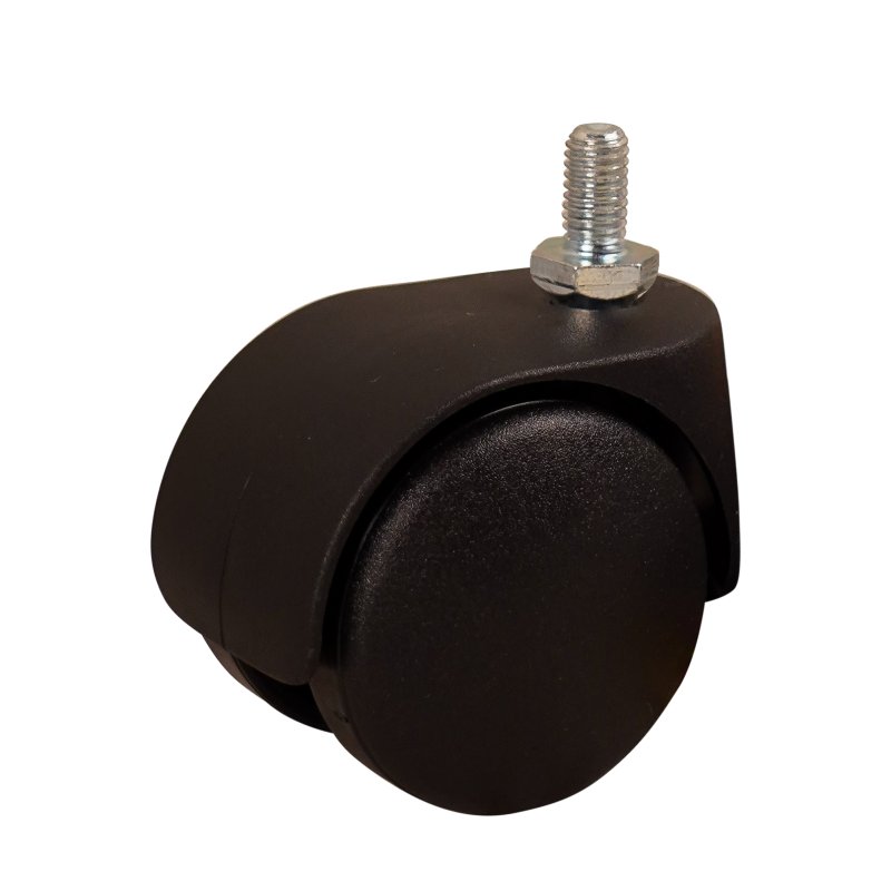 roulette pivotante 50mm série 65 - 68 draadstift M8 palier lisse