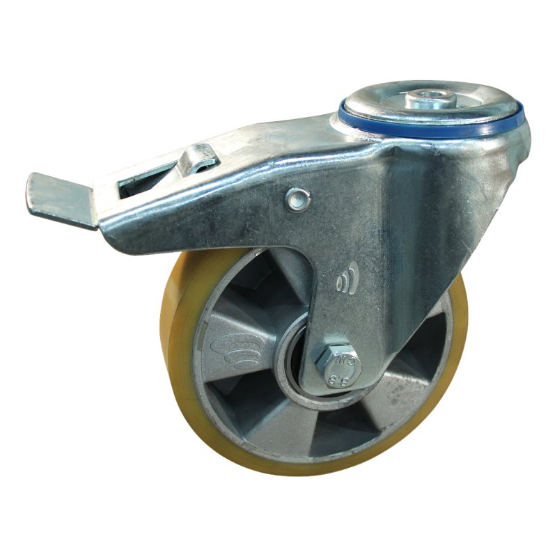 roulette pivotante avec frein 150mm série 29 ᠆ 15 trou pour boulon roulement à billes