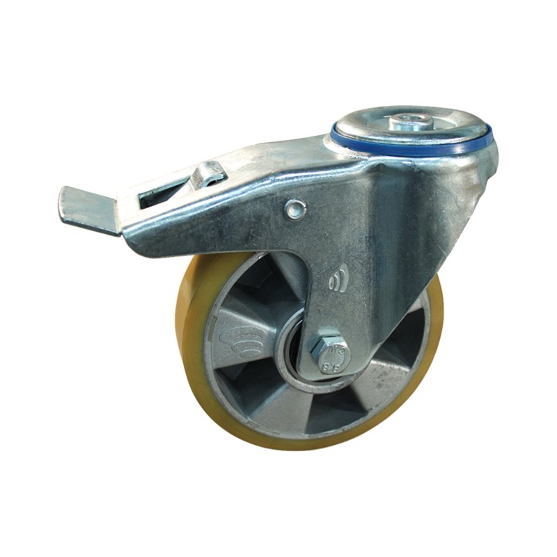roulette pivotante avec frein 200mm série 29 ᠆ 15 trou pour boulon roulement à billes