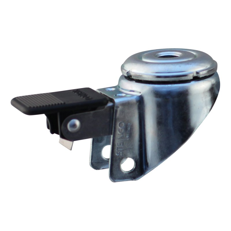 roulette pivotante avec frein 50mm serie 68 ᠆ 40 draadstift M10 roulement à billes