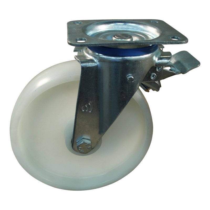 roulette pivotante avec frein 250mm serie 34 ᠆ 12 montage de la plaque palier lisse