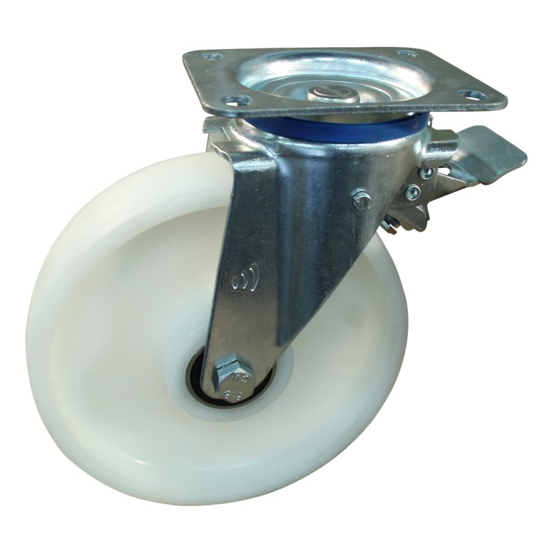 roulette pivotante avec frein 250mm serie 34 ᠆ 12 montage de la plaque roulement à billes