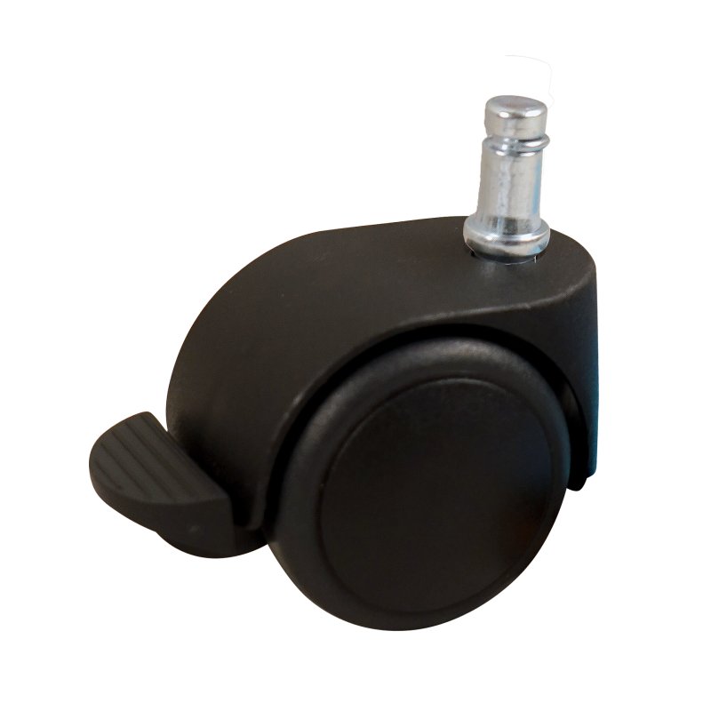 roulette pivotante avec frein 50mm série 74-68 draadstift M8 palier lisse