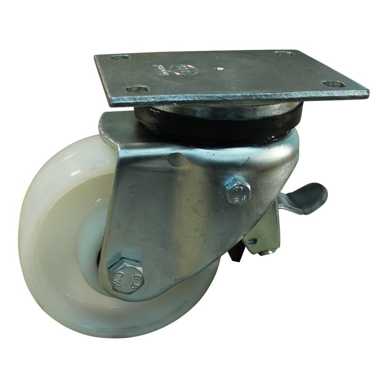 roulette pivotante avec frein 125mm serie 34 ᠆ 14 montage de la plaque roulement à rouleaux
