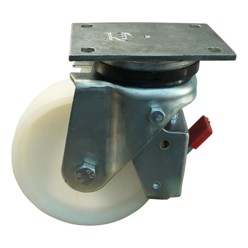 roulette pivotante avec frein 150mm serie 34 ᠆ 14 montage de la plaque palier lisse