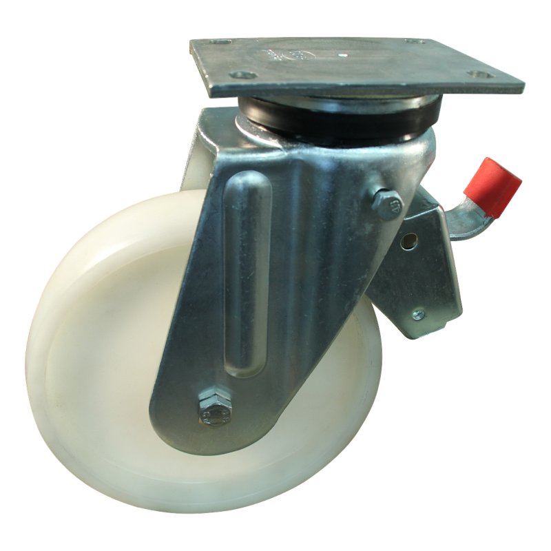 roulette pivotante avec frein 250mm serie 34 ᠆ 14 montage de la plaque palier lisse