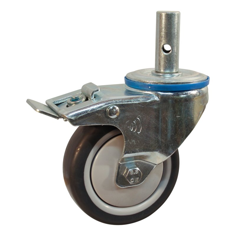 roulette pivotante avec frein 125mm serie 19 ᠆ 15 goupille roulement à billes