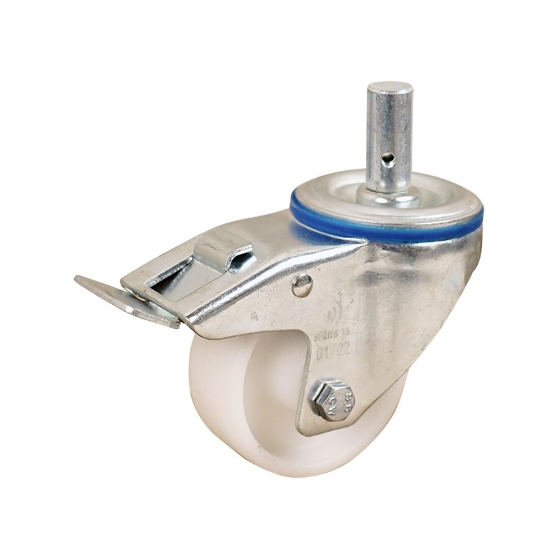 roulette pivotante avec frein 80mm serie 34 ᠆ 15 goupille roulement à rouleaux
