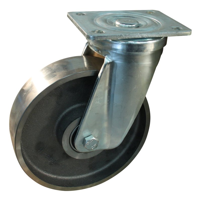 roulette pivotante 200mm serie 45 ᠆ 18 montage de la plaque palier lisse