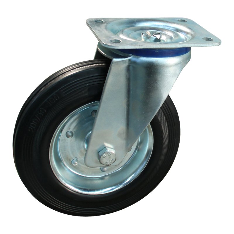 roulette pivotante 200mm série 02 ᠆ 15 montage de la plaque palier lisse