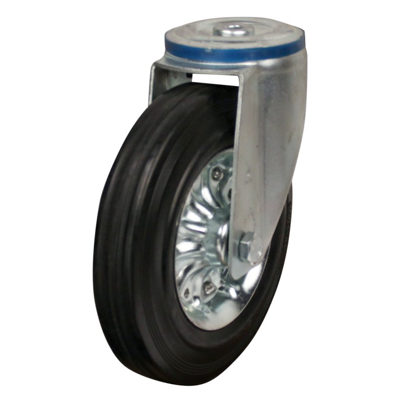 roulette pivotante 200mm série 02 ᠆ 15 trou pour boulon palier lisse