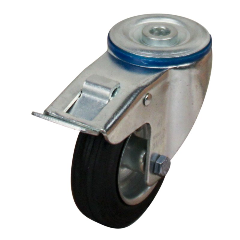 roulette pivotante avec frein 100mm série 02 ᠆ 15 trou pour boulon roulement à rouleaux
