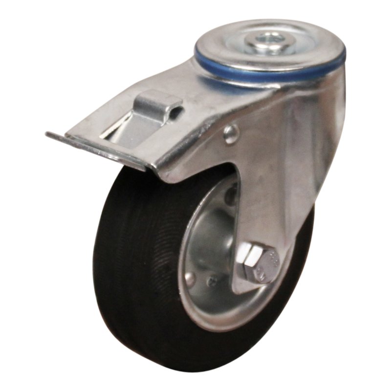 roulette pivotante avec frein 125mm série 02 ᠆ 15 trou pour boulon roulement à rouleaux