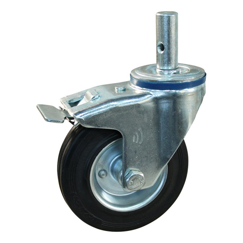 roulette pivotante avec frein 125mm série 02 ᠆ 15 goupille roulement à rouleaux