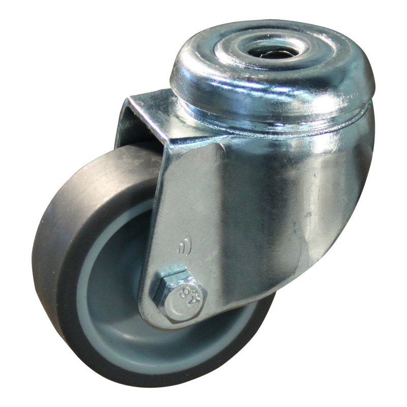 roulette pivotante 50mm série 68-60 trou pour boulon palier lisse
