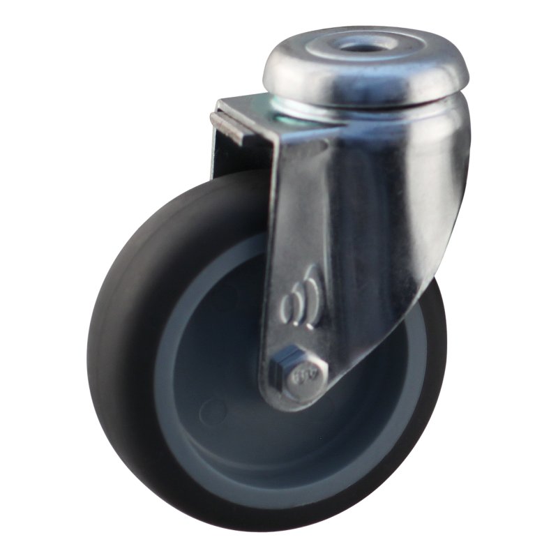 roulette pivotante 75mm série 68-60 trou pour boulon palier lisse