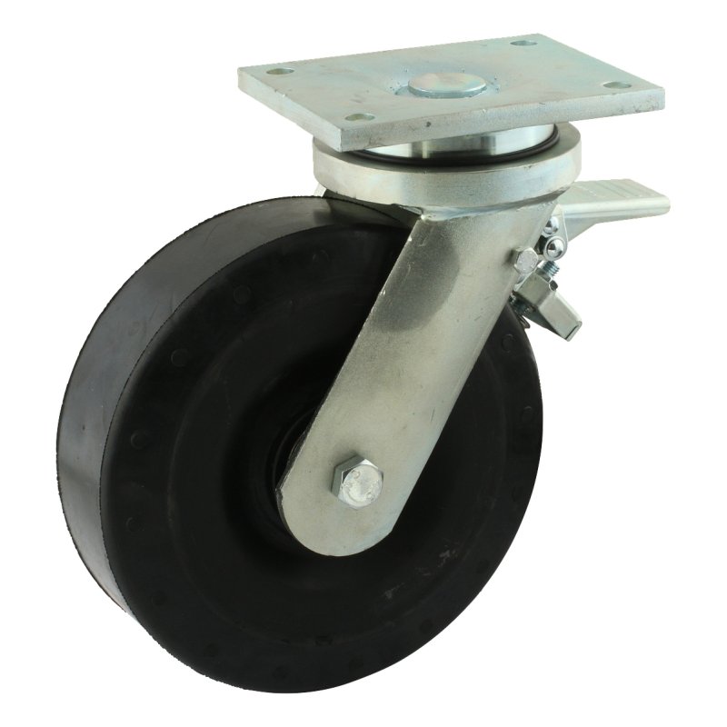 roulette pivotante avec frein 250mm serie 18 ᠆ 22 montage de la plaque roulement à billes