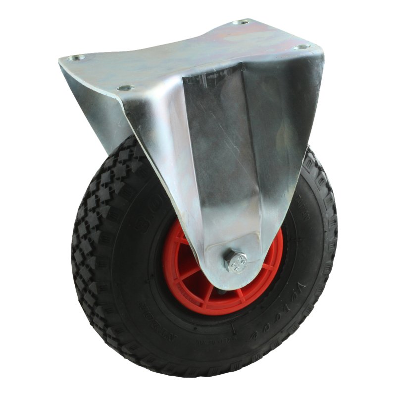 roue fixe 3.00-4 2.10x4 ET0 NL75mm plastique S-2303 Rouge 91 montage de la plaque roulement à billes