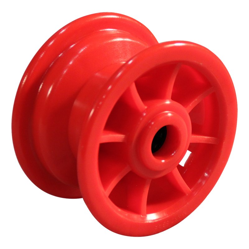 roulette pivotante 3.00-4 2.10x4 ET0 roulement à rouleaux Ø20 NL75mm plastique V-6605 Rouge 12 montage de la plaque roulement à