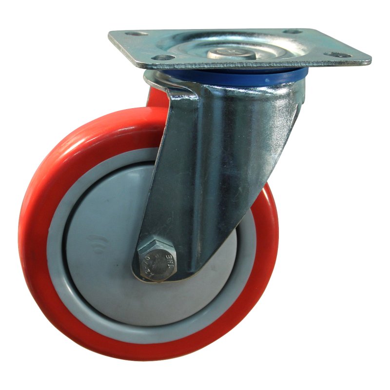 roulette pivotante 125mm serie 21 ᠆ 15 montage de la plaque roulement à billes