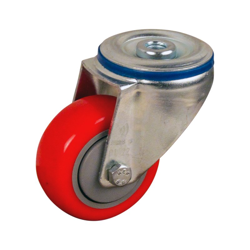 roulette pivotante 75mm serie 21 ᠆ 15 trou pour boulon roulement à billes