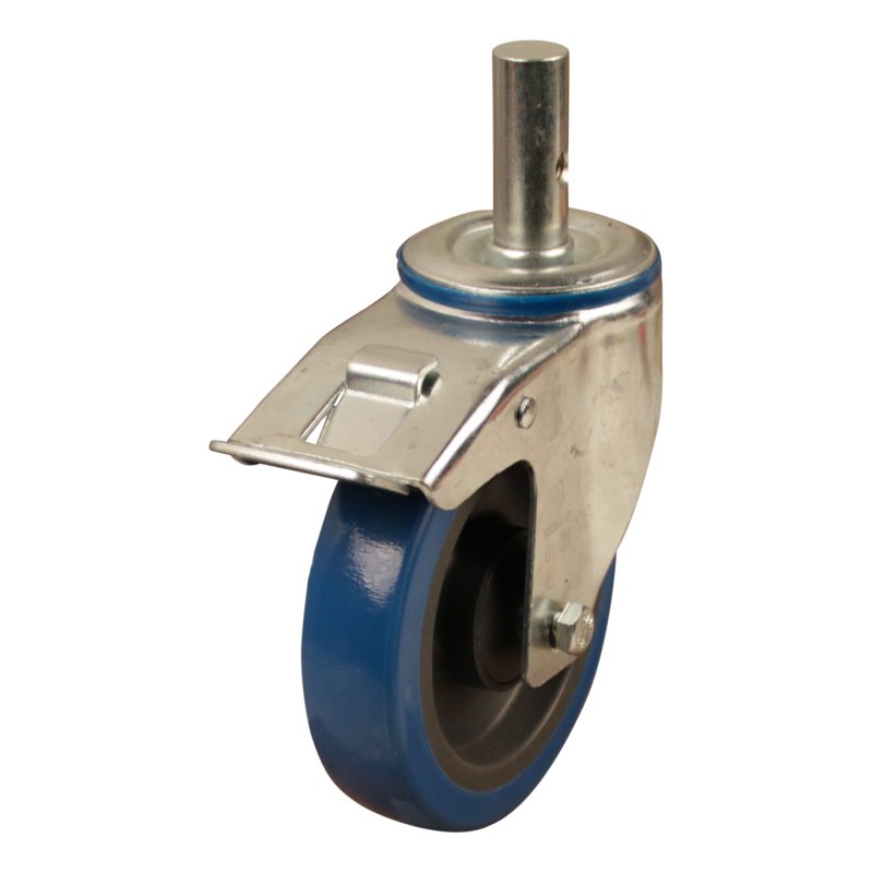 roulette pivotante avec frein 125mm serie 21 ᠆ 15 goupille roulement à billes