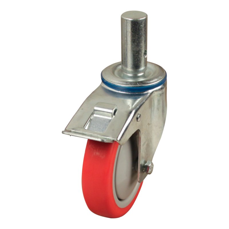 roulette pivotante avec frein 125mm serie 21 ᠆ 15 goupille roulement à billes