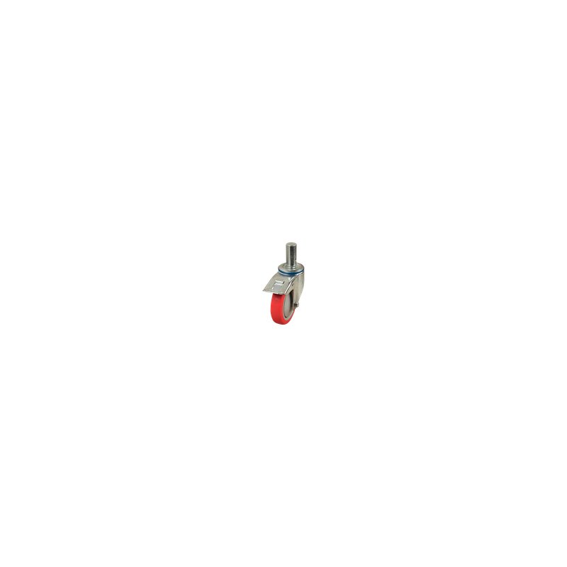 roulette pivotante avec frein 75mm serie 21 ᠆ 15 goupille roulement à billes