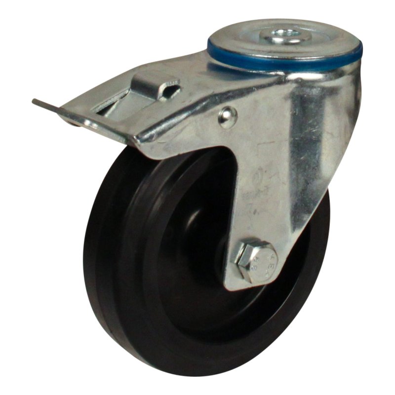 roulette pivotante avec frein 125mm série 07 ᠆ 15 trou pour boulon roulement à rouleaux