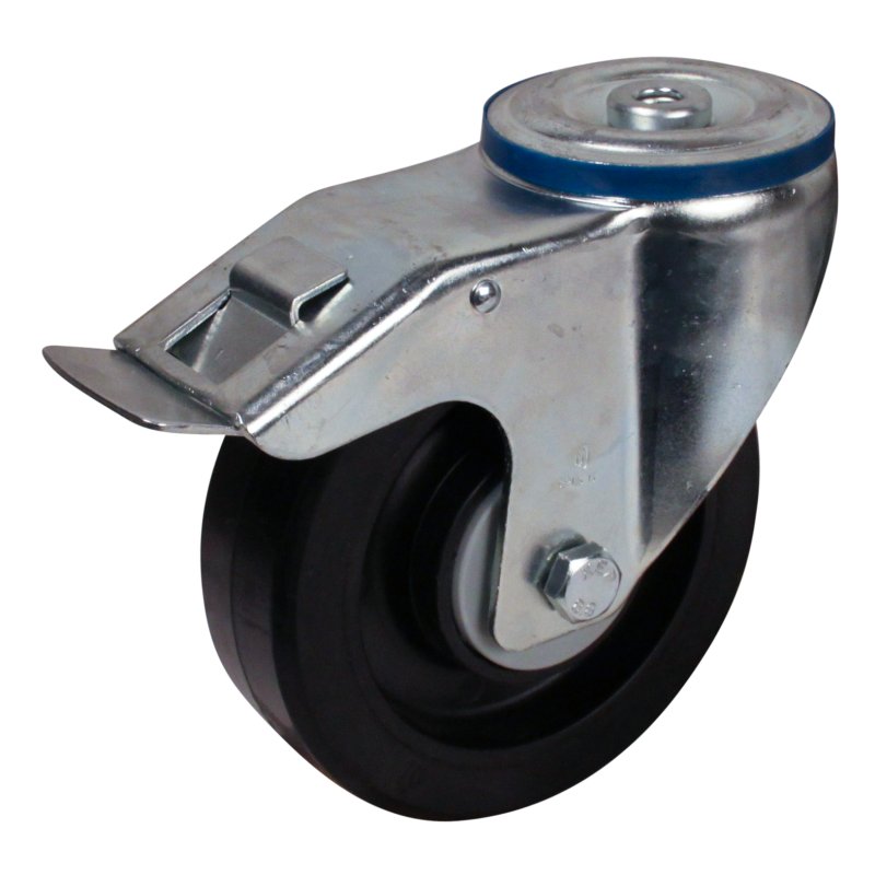 roulette pivotante avec frein 160mm série 07 ᠆ 15 trou pour boulon roulement à billes