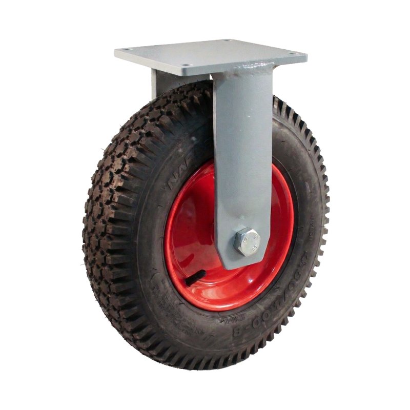 roue fixe 4.80/4.00-8 2.50Ax8H2 ET0 NL100mm métal S-2202 Rouge 20 montage de la plaque roulement à billes