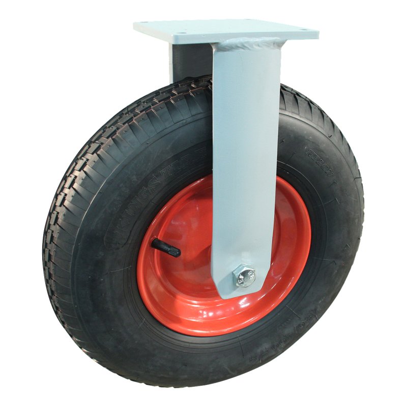 roue fixe 4.80/4.00-8 2.50Ax8 ET0 roulement à rouleaux Ø25 NL100mm métal V-6635 Rouge 20 montage de la plaque roulement à roulea