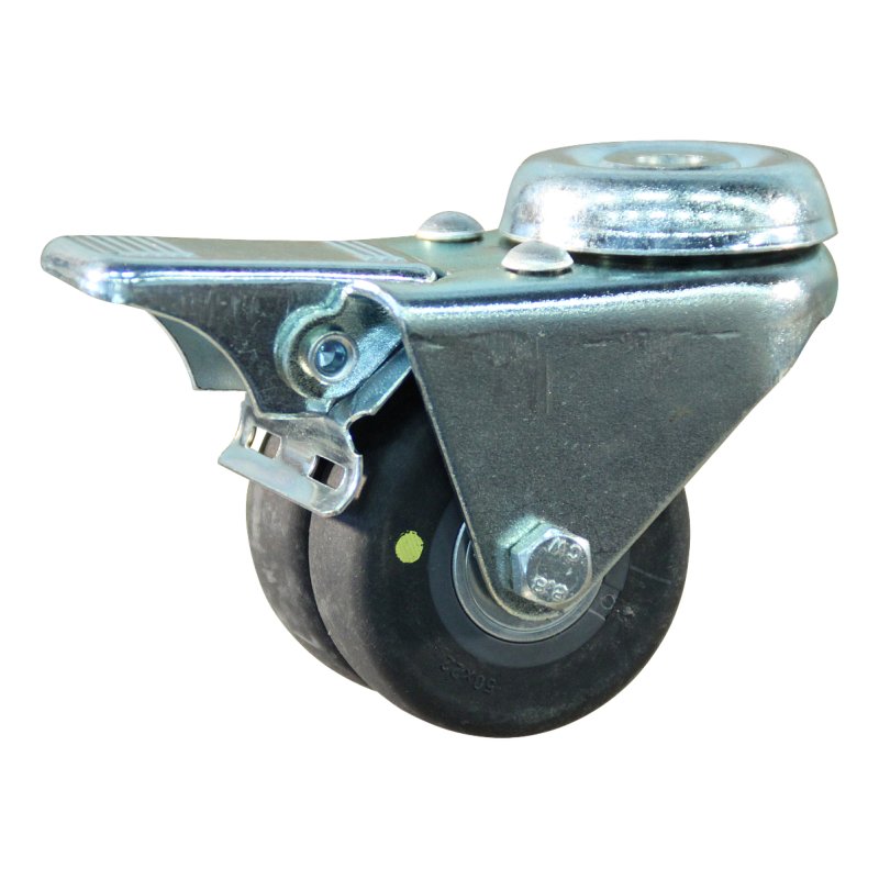 roulette pivotante avec frein 50mm serie 93 ᠆ 42 trou pour boulon roulement à billes