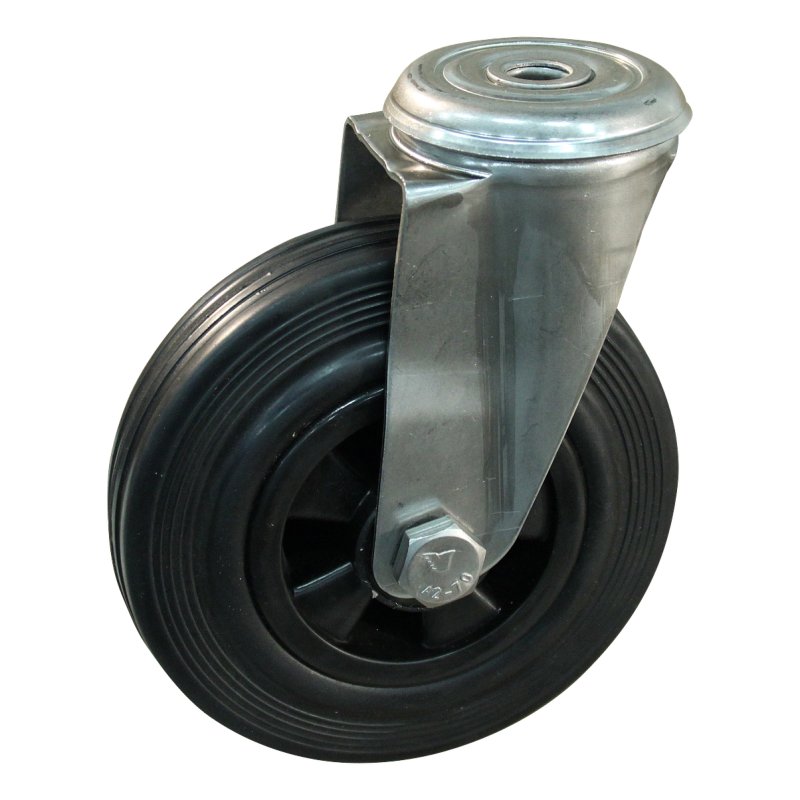 roulette pivotante 160mm série 01 ᠆ 30 trou pour boulon roulement à aiguilles éxécution inox