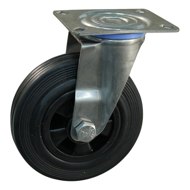 roulette pivotante 80mm série 01 ᠆ 30 montage de la plaque roulement à aiguilles éxécution inox