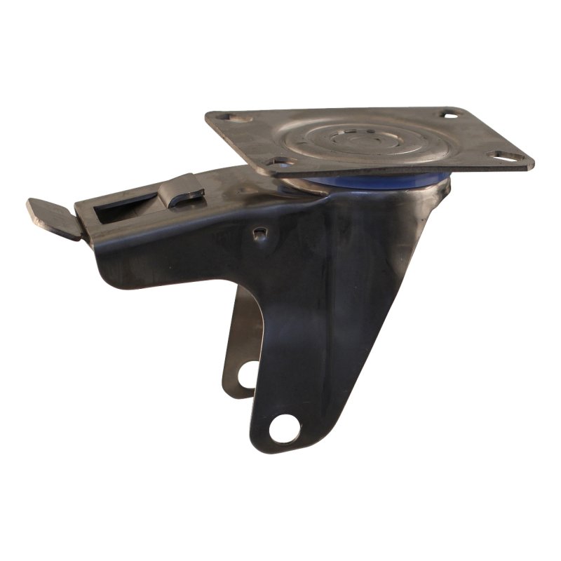 roulette pivotante avec frein 125mm serie 11 ᠆ 30 montage de la plaque palier lisse